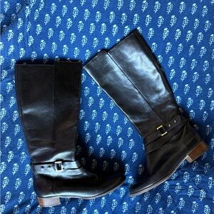 Louise et Cie Black Leather Knee-High Boots 7.5